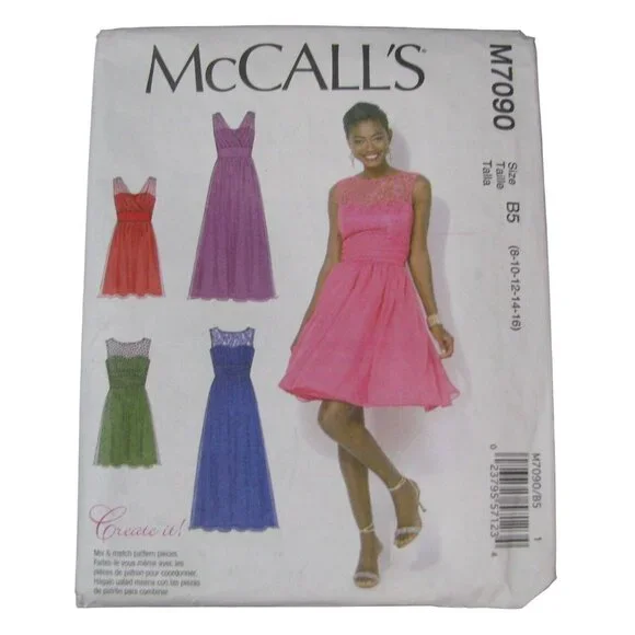 McCall's | Dresses | Mccalls M790 Sewing Pattern For Womens Dresses Sizes  86 B5 Design Your Own Pr | Poshmark